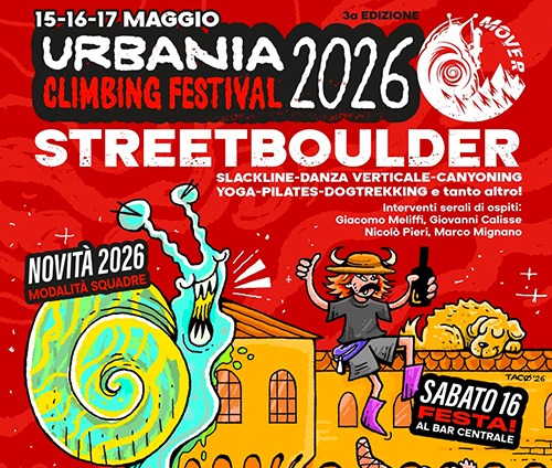 Urbania Climb Festival/Street Boulder 15-16-17 Maggio 2026
